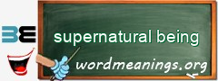 WordMeaning blackboard for supernatural being